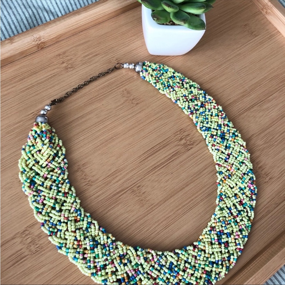 Beaded statement necklace